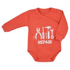 KOALA Repair sötét barack bébi body - 68 (4-6m)