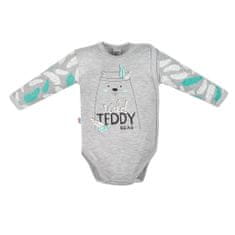 NEW BABY Baba bodysuit oldalsó rögzítéssel Wild Teddy - 50