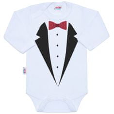 NEW BABY Új baba Tuxedo nyomtatott body - ajándékcsomag - 56 (0-3m)