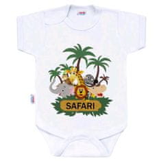 NEW BABY Új baba SAFARI nyomtatott body - 74 (6-9m)