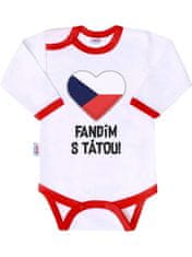 NEW BABY Nyomtatott bodysuit szurkolok apával - ajándékcsomag - 80 (9-12m)