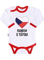 NEW BABY Nyomtatott bodysuit szurkolok apával - ajándékcsomag - 56 (0-3m)