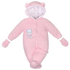 NEW BABY Új Baby Szép Medve Téli Jumpsuit Rózsaszín - 74 (6-9m)