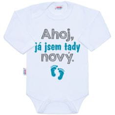 NEW BABY Új baba nyomtatott bodysuit Hello, I'm New Here - Ajándékcsomagolás - 56 (0-3m)