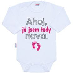 NEW BABY Új baba nyomtatott bodysuit Hello, I'm new here - ajándékcsomag - 62 (3-6m)