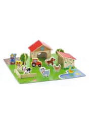 Viga Toys Fából készült farm