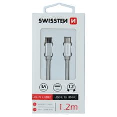 SWISSTEN USB-C/USB-C 1.2m, ezüst