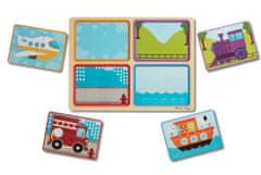 Melissa & Doug Fából készült puzzle útra Közlekedési eszközök