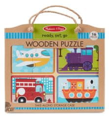 Melissa & Doug Fából készült puzzle útra Közlekedési eszközök