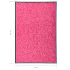 shumee rózsaszín kimosható lábtörlő 60 x 90 cm