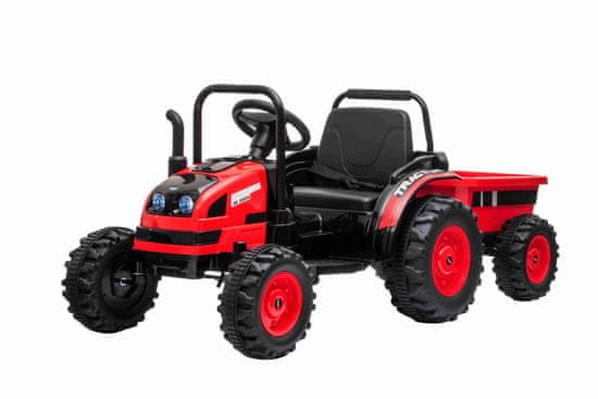 Beneo Elektromos POWER traktor utánfutóval, Hátsó kerék meghajtás, 12V akkumulátor, távirányító, MP3, LED