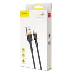 BASEUS Cafule kábel USB / Lightning QC3.0 2A 3m, fekete/arany