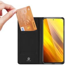 Dux Ducis Skin Pro bőr könyvtok Xiaomi Poco X3 NFC / X3 Pro, fekete