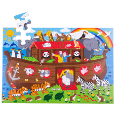 Bigjigs Toys Noé bárkája padló puzzle 48 db