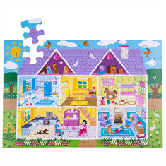Bigjigs Toys Floor Puzzle House 48 db