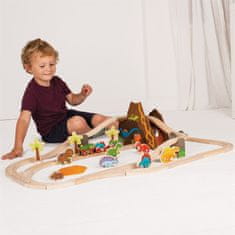 Bigjigs Rail Fa vonat dinoszauruszok