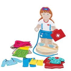 Bigjigs Toys Fa öltöztető öltöztető lány