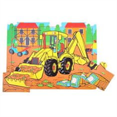 Bigjigs Toys fa puzzle Digger 9 darab