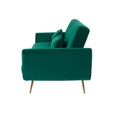 KONDELA Kihúzható kanapé Gyors - smaragd