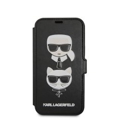 TKG Telefontok iPhone 12 Pro - Karl Lagerfeld Ikonik könyvtok - Fekete