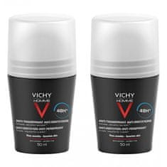 Vichy Dezodor szett érzékeny bőrre Homme 48H Deo roll-on (Anti-Transpirant Extra Sensitive) 2 x 50 ml
