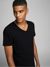 Jack&Jones Férfi ing JJEBASIC V-NECK TEE 12059219 BLACK (Méret L)