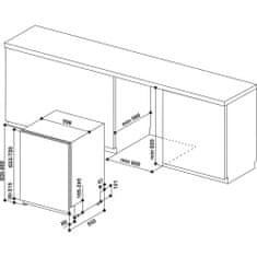 Whirlpool Beépíthető mosogatógép WIO 3O540 PELG