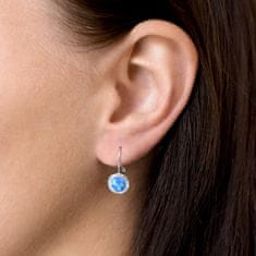 Evolution Group Csillogó ékszer szett Preciosa kristályokkal 39160.1 & blue s.opal (fülbevalók, lánc, medál)