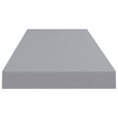 Greatstore 2 db szürke MDF fali polc 80 x 23,5 x 3,8 cm