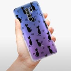 iSaprio Cat pattern 05 - black szilikon tok Xiaomi Redmi 9