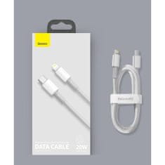 BASEUS Data kábel USB-C / Lightning PD 20W 2m, fehér