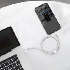 BASEUS Data kábel USB-C / Lightning PD 20W 2m, fehér