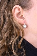 Silvego Gyönyörű ezüst fülbevalók valódi fehér gyönggyel LPS0156A