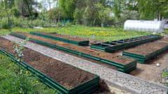 Primaterra Acél kerti magaságyás AGRO-40 65x300x40 cm GREEN horganyzott