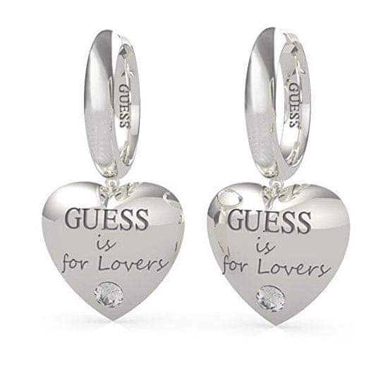 Guess Karika acél fülbevaló szívekkel Guess is for Lovers UBE70110