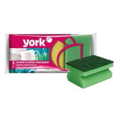 York Mosogatószivacs York 031010, ergonomikus 9 x 7 x 4,3 csomag. 3 db