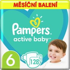 Pampers Active Baby Pelenka 6-os nagyság 128 db, 13kg-18kg