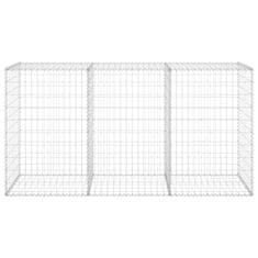 shumee horganyzott acél gabion fal fedéllel 200 x 60 x 100 cm