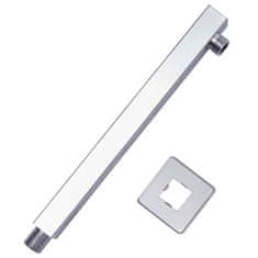 shumee ezüstszínű négyszögletes rozsdamentes acél zuhanytartókar 30 cm