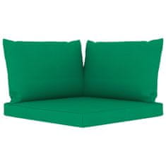 shumee négyszemélyes kerti kanapé zöld párnákkal