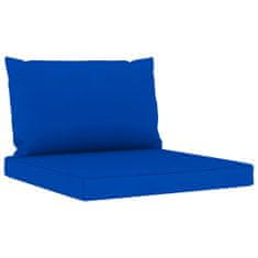 shumee négyszemélyes kerti kanapé kék párnákkal