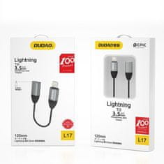 DUDAO L17 adaptér Lightning / 3.5mm mini jack, szürke