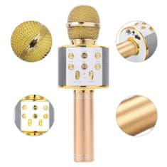 MG Bluetooth Karaoke mikrofon hangszóróval, arany
