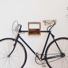 Greatstore falra szerelhető újrahasznosított fa kerékpártartó 35x25x25 cm