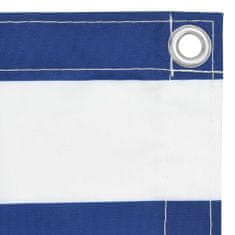shumee fehér-kék oxford-szövet erkélyparaván 90 x 300 cm