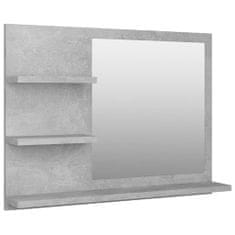 Greatstore betonszürke forgácslap fürdőszobai tükör 60 x 10,5 x 45 cm