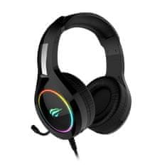 Havit Gamenote H2232d RGB gamer fejhallgató 3.5mm, fekete-piros