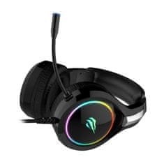 Havit Gamenote H2232d RGB gamer fejhallgató 3.5mm, fekete-piros