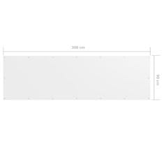 shumee fehér oxford-szövet erkélyparaván 90 x 300 cm