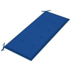 Vidaxl 2 személyes tömör eukaliptuszfa kerti pad párnával 120 cm 3060979